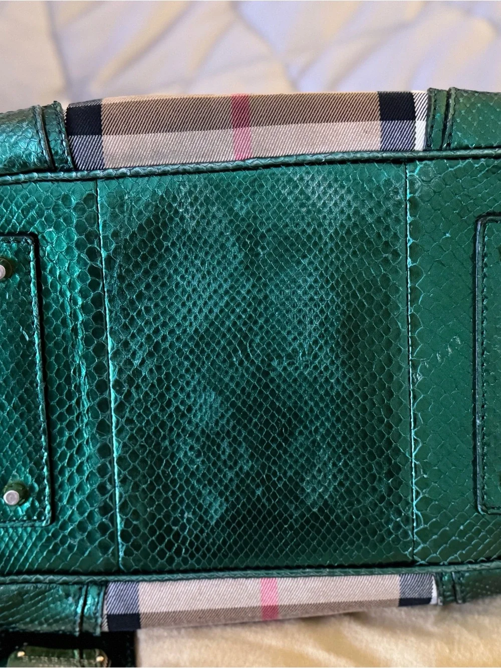Burberry Prorsum “The Blaze” python skin trim medium size bag